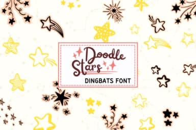 Doodle Stars by PraewDesigns — Dingbats Font — thumbnail 1