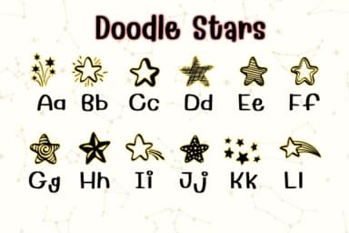 Doodle Stars by PraewDesigns — Dingbats Font — thumbnail 2