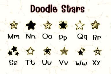 Doodle Stars by PraewDesigns — Dingbats Font — thumbnail 3
