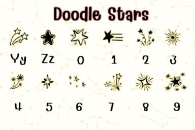 Doodle Stars by PraewDesigns — Dingbats Font — thumbnail 4