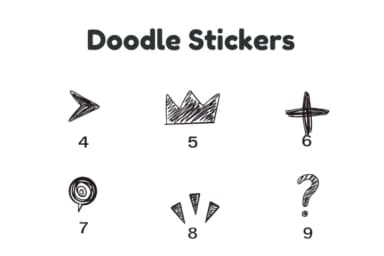 Doodle Stickers by Nun Sukhwan — Dingbats Font — thumbnail 7
