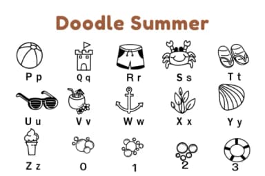 Doodle Summer by Nun Sukhwan — Dingbats Font — thumbnail 6