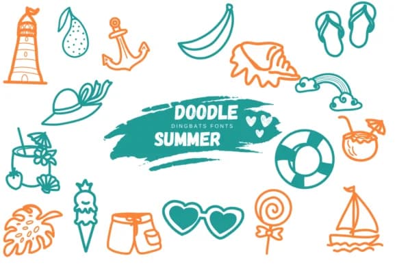 Doodle Summer by Suphitchaya — Dingbats Font