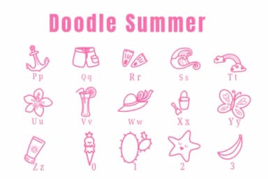 Doodle Summer by Suphitchaya — Dingbats Font — thumbnail 3