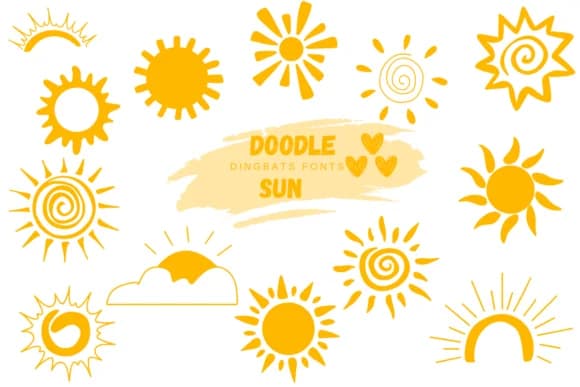 Doodle Sun by Suphitchaya — Dingbats Font