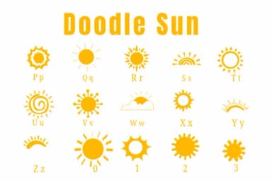 Doodle Sun by Suphitchaya — Dingbats Font — thumbnail 3