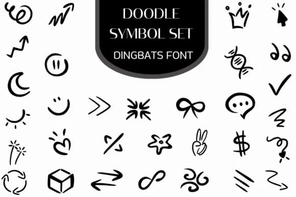 Doodle Symbol Set by Heartcraft Atelier — Dingbats Font