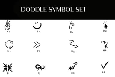 Doodle Symbol Set by Heartcraft Atelier — Dingbats Font — thumbnail 2