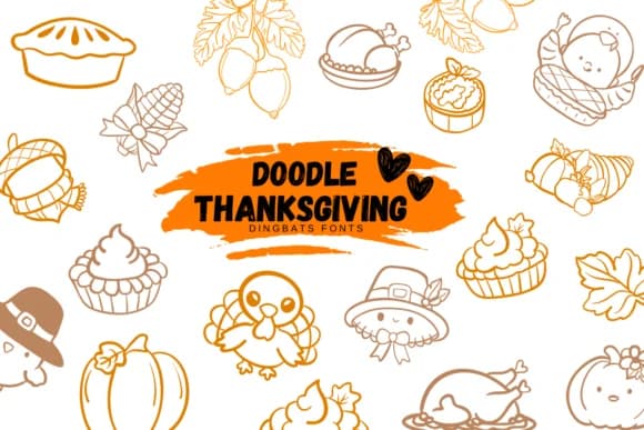 Doodle Thanksgiving by Suphitchaya — Dingbats Font