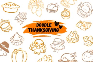 Doodle Thanksgiving by Suphitchaya — Dingbats Font — thumbnail 1