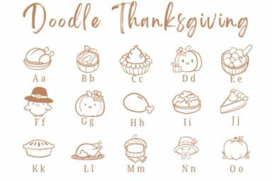 Doodle Thanksgiving by Suphitchaya — Dingbats Font — thumbnail 2