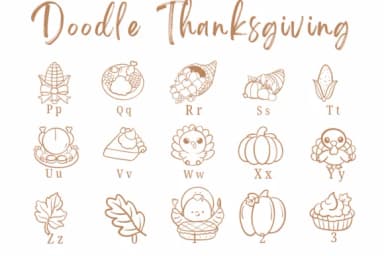 Doodle Thanksgiving by Suphitchaya — Dingbats Font — thumbnail 3