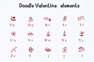 Doodle Valentine Elements by Nongyao — Dingbats Font — thumbnail 3