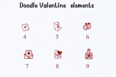 Doodle Valentine Elements by Nongyao — Dingbats Font — thumbnail 4