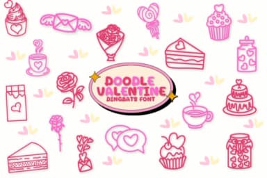 Doodle Valentine by Chonada — Dingbats Font — thumbnail 1