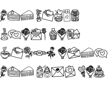 Doodle Valentine by Chonada — Dingbats Font — thumbnail 8