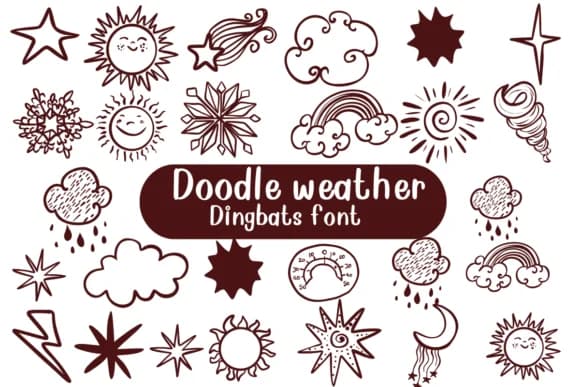 Doodle Weather by Nongyao — Dingbats Font