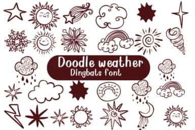 Doodle Weather by Nongyao — Dingbats Font — thumbnail 1