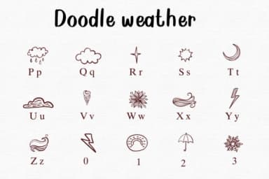 Doodle Weather by Nongyao — Dingbats Font — thumbnail 3
