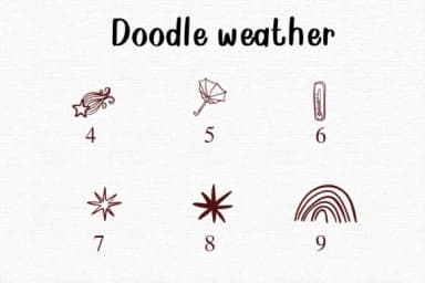 Doodle Weather by Nongyao — Dingbats Font — thumbnail 4