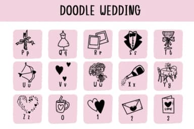 Doodle Wedding by Bee piyanuch — Dingbats Font — thumbnail 3