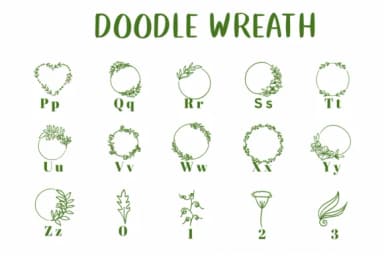 Doodle Wreath by CHANOK — Dingbats Font — thumbnail 3