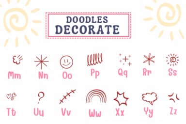 Doodles Decorate by PraewDesigns — Dingbats Font — thumbnail 3