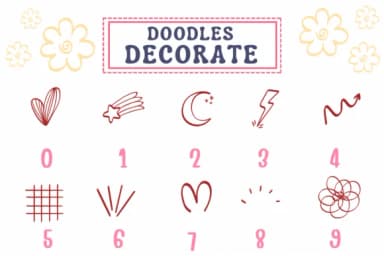 Doodles Decorate by PraewDesigns — Dingbats Font — thumbnail 4