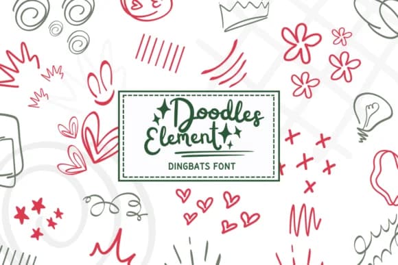Doodles Element by PraewDesigns — Dingbats Font