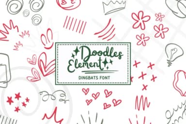 Doodles Element by PraewDesigns — Dingbats Font — thumbnail 1