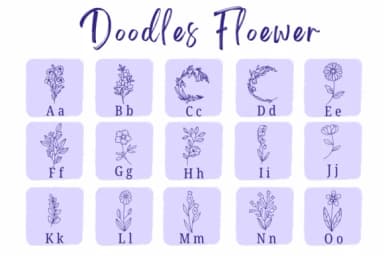 Doodles Flower by Suphitchaya — Dingbats Font — thumbnail 2