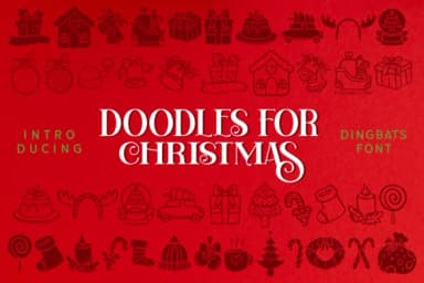 Doodles for Christmas by Dani (7NTypes) — Dingbats Font — thumbnail 1
