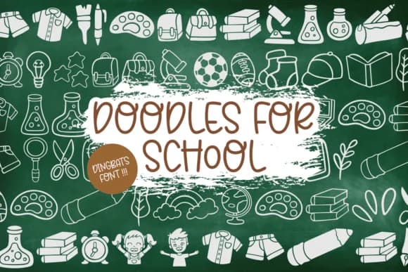 Doodles for School by Dani (7NTypes) — Dingbats Font