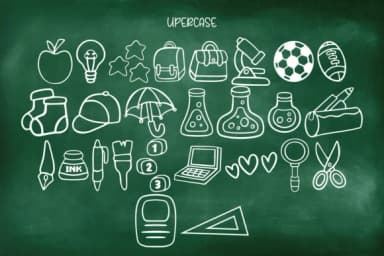 Doodles for School by Dani (7NTypes) — Dingbats Font — thumbnail 7