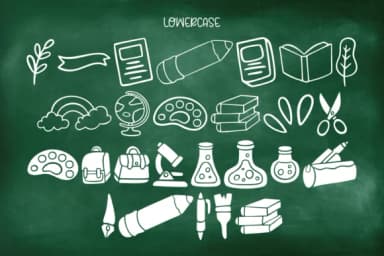 Doodles for School by Dani (7NTypes) — Dingbats Font — thumbnail 8