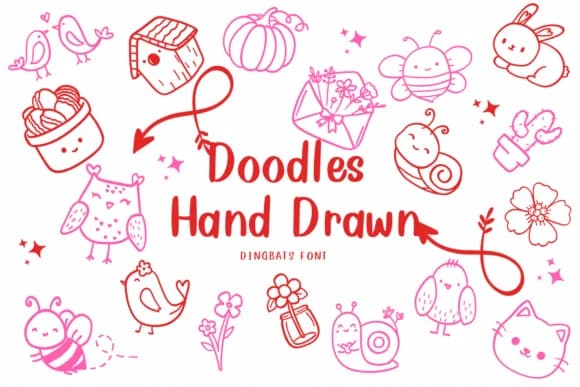 Doodles Hand Drawn by CHANOK — Dingbats Font