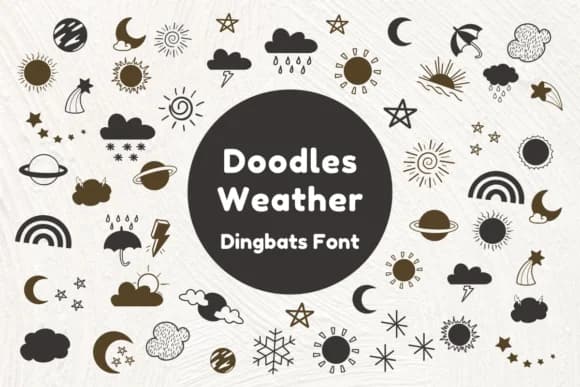 Doodles Weather by Nun Sukhwan — Dingbats Font