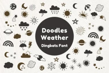 Doodles Weather by Nun Sukhwan — Dingbats Font — thumbnail 1