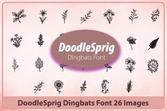 Doodlesprig by Happy Bamboo — Dingbats Font