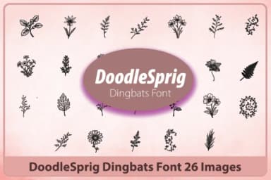 Doodlesprig by Happy Bamboo — Dingbats Font — thumbnail 1
