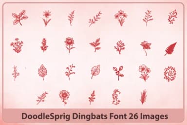 Doodlesprig by Happy Bamboo — Dingbats Font — thumbnail 3