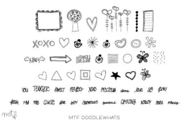 Doodlewhats by Miss Tiina — Dingbats Font — thumbnail 1