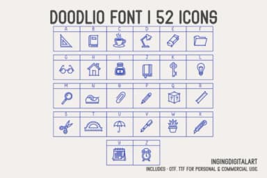 Doodlio by IngingDigitalArt — Dingbats Font — thumbnail 2