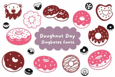 Doughnut Day by Natchuta — Dingbats Font — thumbnail 1