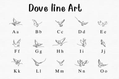 Dove Line Art by Nongyao — Dingbats Font — thumbnail 2