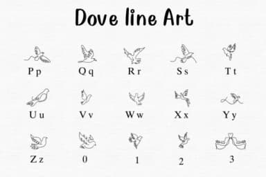 Dove Line Art by Nongyao — Dingbats Font — thumbnail 3