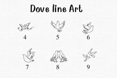 Dove Line Art by Nongyao — Dingbats Font — thumbnail 4