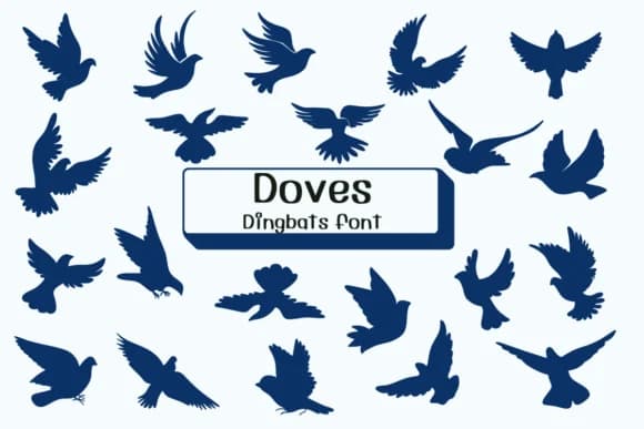 Doves by Ketsarin — Dingbats Font