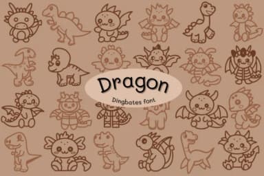 Dragon by Chonada — Dingbats Font — thumbnail 1