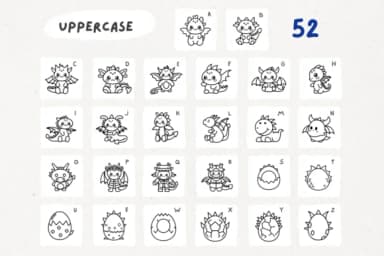 Dragon Doodle by Babymimiart — Dingbats Font — thumbnail 8